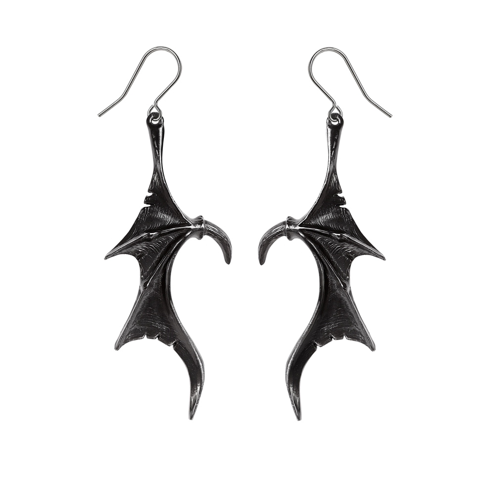 Alchemy - Wings of Midnight (Pair) Oorbellen - Zwart